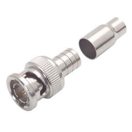 BNC PLUG CRIMP 2 PC RG59,6 20 AWG TEFLON 75 OHM 10 PK..