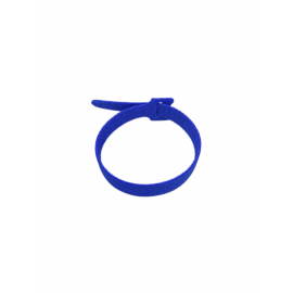 Wire tie hook & loop 13" (13 inches, 13 inch, 13 in) blue 10-pack