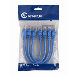 CAT 6 3' (3 foot, 3 feet, 3 ft) BLUE 6 PACK