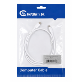 USB C-C 3' (3 foot, 3 feet, 3 ft) 60 WATT CHARGE AND DATA