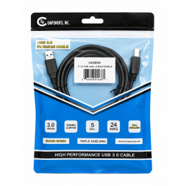 3.0 USB CABLE A-B M-M 6' (6 foot, 6 feet, 6 ft)