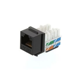 C5EKJBK-RA - CAT5E KEYSTONE JACK, BLACK, 180 DEGREE