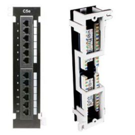 CAT 5E PATCH PANEL 12 PORT VERTICAL IDC TYPE