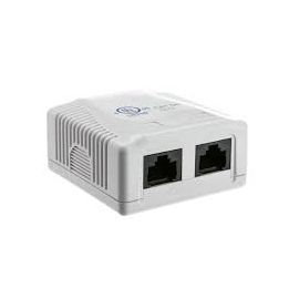 CAT 5E DUAL SURFACE JACK WHITE