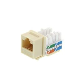 CAT6 Keystone Jack Punchdown 90 degrees, Ivory, Bulk