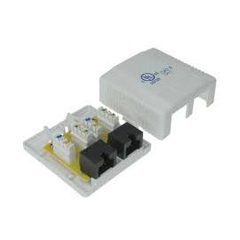 CAT 6 DUAL SURFACE JACK WHITE