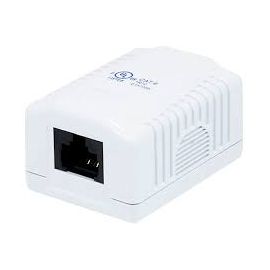 CAT 6 SINGLE SURFACE JACK WHITE