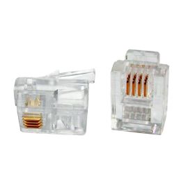 Modular Plug Stranded Flat  6P6C 100pk