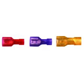 Nylon fully ins .fem. quick disconnect 22-18awg .110w, 100pk