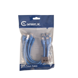 CAT 6 1' (1 foot, 1 feet, 1 ft) BLUE 6 PACK