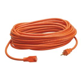 EXTENSION CORD 16/3 AWG SJTW 50' (50 foot, 50 feet, 50 ft) 125V ORANGE