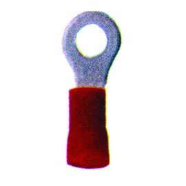 vinyl ins.ring tongue 22-18awg 1/4" (4 inches, 4 inch, 4 in)stud, 8pack