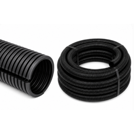 SPLIT LOOM 1-1/2" (2 inches, 2 inch, 2 in) X 50' (50 foot, 50 feet, 50 ft) BLACK