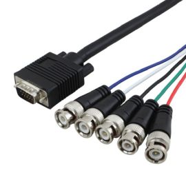 SVGA HD15 MALE to 5 BNC 6ft cable