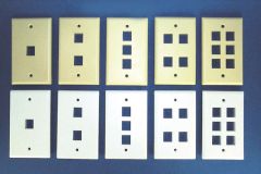 WALL PLATE IVORY 3 PORT