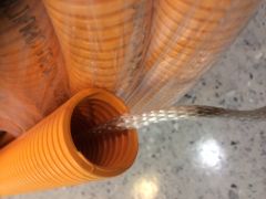 ORANGE SEMI RIGID TUBING FOR WIRE PROTECTION 2" DIAMETER X 50' W/ PULL TAPE