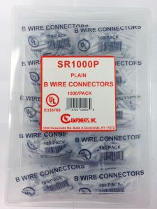 B COONECTOR PLAIN WHITE 100 PACK
